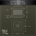 thumbnail image 4 of Classy Caps Colonial Solar Post Cap - Fits 3.5"x3.5" (4x4 Nominal) Posts - Black Aluminum, 4 of 8