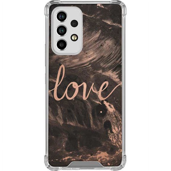 Skinit Hearts Love Rose Gold Black Galaxy A33 5G Clear Case