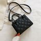 thumbnail image 2 of Bolso Bandolera para Mujer Bolsos Hombro Femeninos PU Sólido Bolsos Acolchados (Negro), 2 of 5