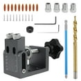 thumbnail image 1 of 32 Pcs Kit de Guide de Perceuse à Trou de Poche 15 Degrés Réglable pour Menuiserie Poinçon Localisateur Kit de Positionneur de Poinçon Perceuse Haute Précision Durable Guides de Perceuse Outil Électrique Carpe, 1 of 7