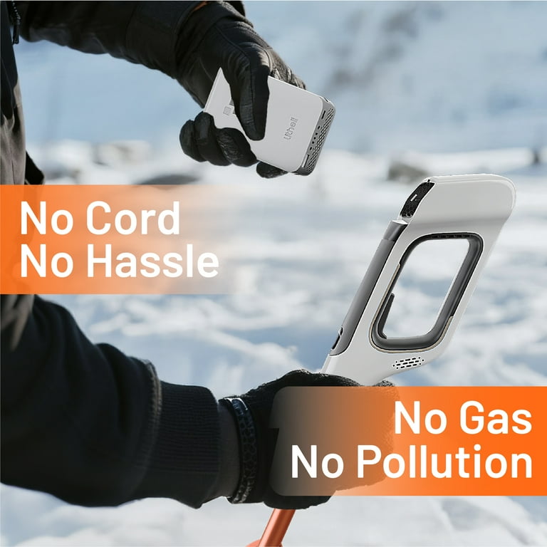 Litheli Cordless Snow Shovel, 20V 12" Battery Powered Snow Thrower, Battery Snow Blower with Auxiliary Handle, with 4.0Ah+2.0Ah Li-ion Battery