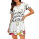 thumbnail image 1 of Disketp Home Sweet Home Floral para Camisón Corto de Manga Corta para Mujeres, Camisón Cómodo con Escote Redondo, Bonito y Confortable, 1 of 6