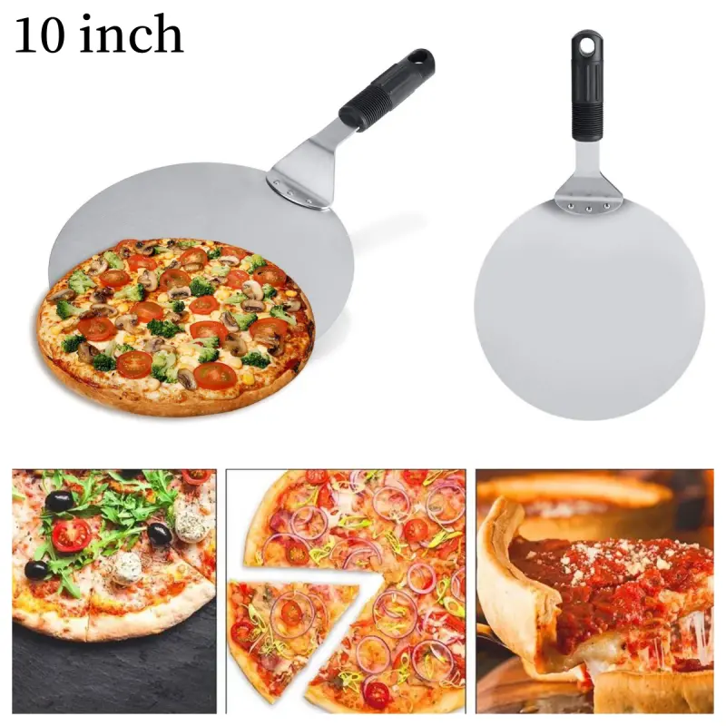 Stainless Steel Pizza Peel Metal Pizza Paddle with Plastic Handle for
