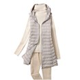 thumbnail image 2 of Fartey Women's Long Puffer Vest Plus Size Zipper Down Sleeveless Thick Hooded Jackets Lightweight Outdoor Warm Quilted Gilets Coats with Pockets L, 2 of 8