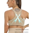 thumbnail image 3 of Women's Sports Bras High Impact Seamless Yoga Racerback with Removable Cups, 3 of 6
