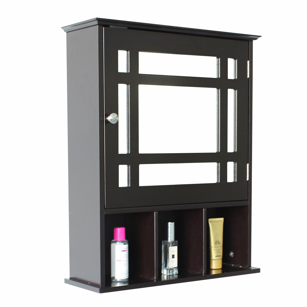 Hassch Storage Bathroom with Single Mirrored Door, 3