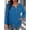 Royal Blue, variant on AURA Plus Size Women Ribbed Zip V Neck Sweater 3 4 Sleeve Casual Tunic Top XL 5XL