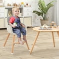 Free Shipping! Babyjoy 3 in 1 Convertible Wooden High Chair Toddler