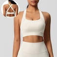 thumbnail image 2 of Sport Bras For Women Solid Color Full Coverage Support Bra White Size S, 2 of 7