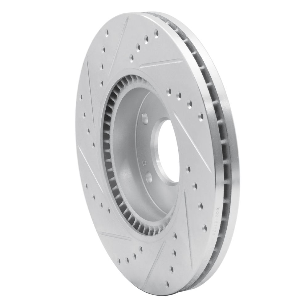 Dynamic Friction Company 631-21032R DFC Brake Rotor - Drilled And Slotted - Silver