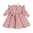 thumbnail image 3 of Toddler Baby Girl Dress Casual Outfits Kids Long Sleeve Spring Fall Dresses 2-6 Years, 3 of 8