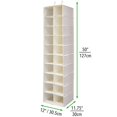 thumbnail image 5 of mDesign Large 20 Shelf Fabric Over Rod Closet Hanging Storage Unit - Tan/Blue, 5 of 6