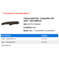 thumbnail image 2 of Timing Guide Rail - Compatible with 2000 - 2003 BMW X5 2001 2002, 2 of 2