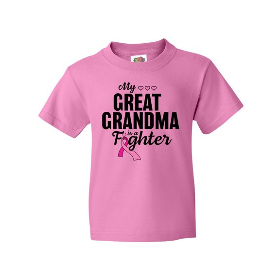 Inktastic Breast Cancer Awareness My Great Grandma is a Fighter Youth T-Shirt