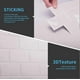 thumbnail image 4 of Pack of 10 Pieces,White Subway Self Adhesive Tiles,Adhesive Backsplash Kitchen Bathroom,3d Brick Vinyl Adhesive Paper,30x30cm, 4 of 5