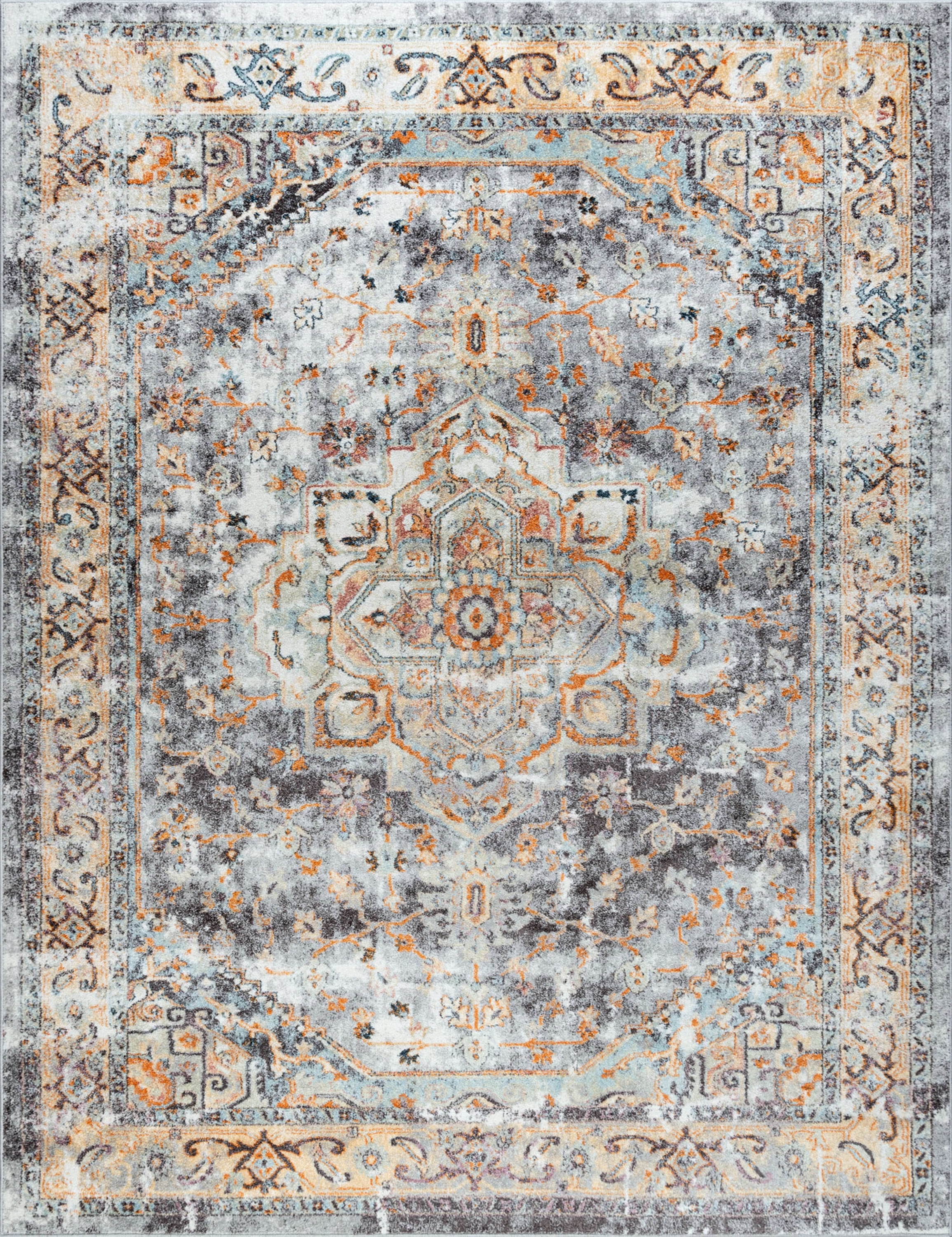 5x8 Traditional Blue Area Rugs for Living Room | Bedroom Rug | Dining Room Rug | Indoor Entry or Entryway Rug | Kitchen Rug | Alfombras para Salas 5'3'' x 7'3''