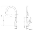 thumbnail image 4 of CoSoTower Single Handle Pull Down Kitchen Sink Faucet Matte Black, 4 of 6