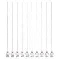 thumbnail image 1 of 10pcs Agujas de Dispensación 24 Gauge 4 Pulgadas Punta Roma Conector Luer para Rellenar Pegamento Aceite Líquidos Espesos Tinta Uso de Laboratorio, Plata, 1 of 6