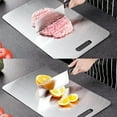 thumbnail image 3 of Stainless Steel Chopping Board 18x11 Inch with Handle for Meat Fruit Vegetable Cheese, 3 of 10
