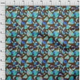 thumbnail image 4 of oneOone Viscose Chiffon Brown Fabric Abstract Floral Sewing Material Print Fabric By The Yard 42 Inch Wide, 4 of 6