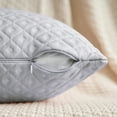 thumbnail image 3 of Unique Bargains Set of 2 Soft Modern Geometric Pillow Cushion Cases Light Gray 18" x 18", 3 of 6