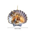 thumbnail image 3 of Nacimiento Navideño En Conchas, Adorno para Árbol de Navidad | Decoración Religiosa de La Natividad | Material Acrílico | Regalo Ideal para Navidad | Artesanía Duradera, 3 of 5