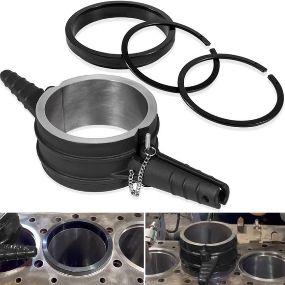 7040 Piston Ring Compressor Tool, Piston Ring Compressor Adapter & Anti-Polishing Ring Kit For Cummins ISX QSX 15, Caterpillar 3400, 3406, 3408, C15, 5.4" bore Replace# PT-7040 5299339 5394454