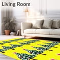 thumbnail image 2 of ODIKA 8'x10' Machine Washable Non-Slip Area Rug, Christmas Tree Farm with Evergreen Grove Seasonal Display High Traffic Rug, Yellow, 625411, 2 of 7