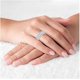 thumbnail image 4 of Guangzhoushicwz Anillo de eternidad con corte marqués de circonita cúbica brillante para mujer, 4 of 4