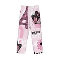 thumbnail image 4 of Xecao Eiffel Tower and Butterflies Men's Straight Lounge Pajama Pants: The Ultimate in Comfortable Sleepwear, 4 of 9