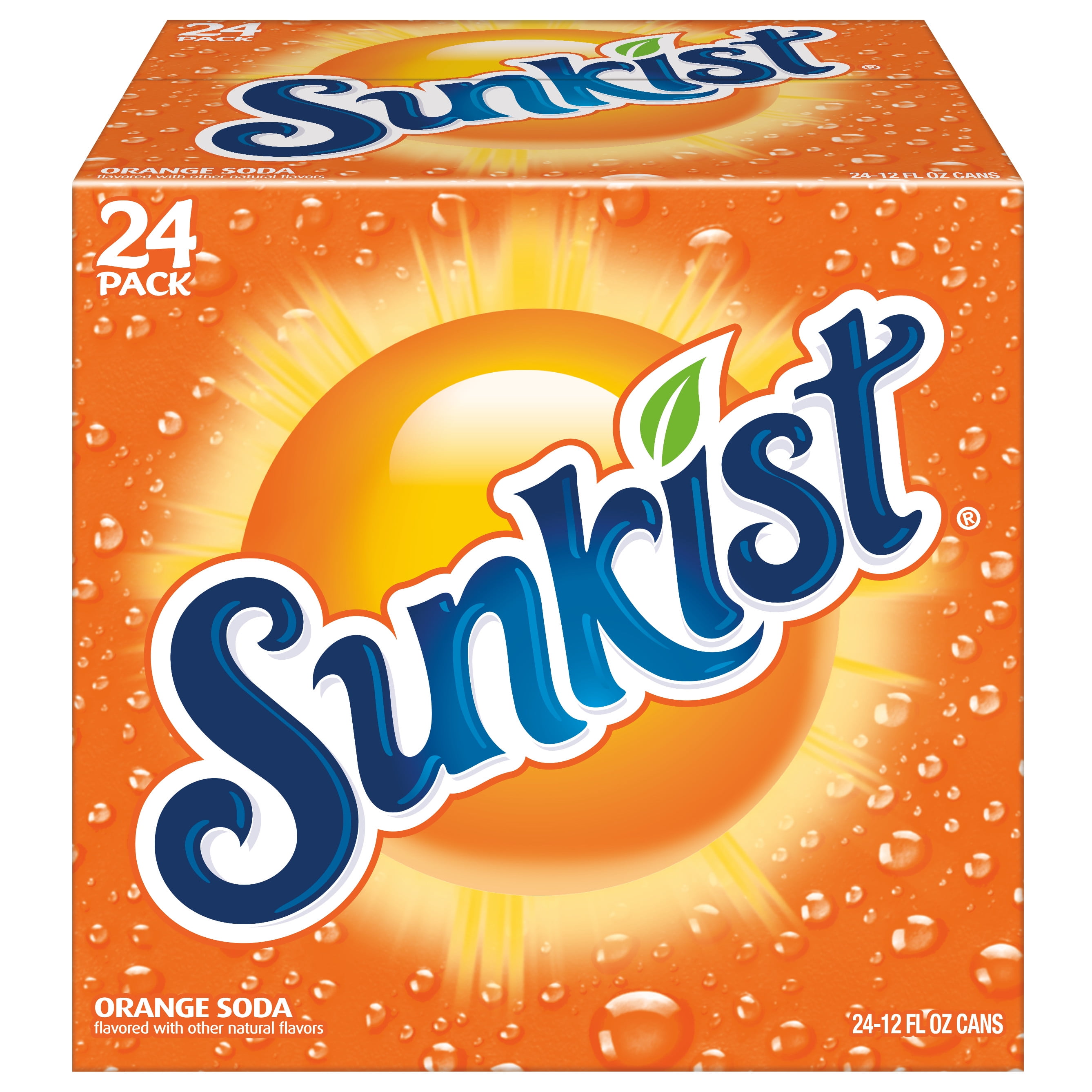 Sunkist Orange Soda, 12 fl oz, 24 pack