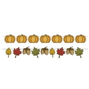 Beistle Set of 12 Brown, Red, and Green Rustic Fall Streamer