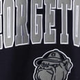 thumbnail image 4 of Men's Colosseum Navy Georgetown Hoyas Arch & Logo Crew Neck Sweatshirt, 4 of 4
