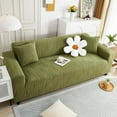 thumbnail image 4 of Namzi Jacquard Velvet Elastic Sofa Cover 4-Seater Anti-Cat Scratch Furniture Protector, All-Season Universal Slipcover with Pillow Covers, Soft Home Living Room Decor,1 Piece,Green, 4 of 5