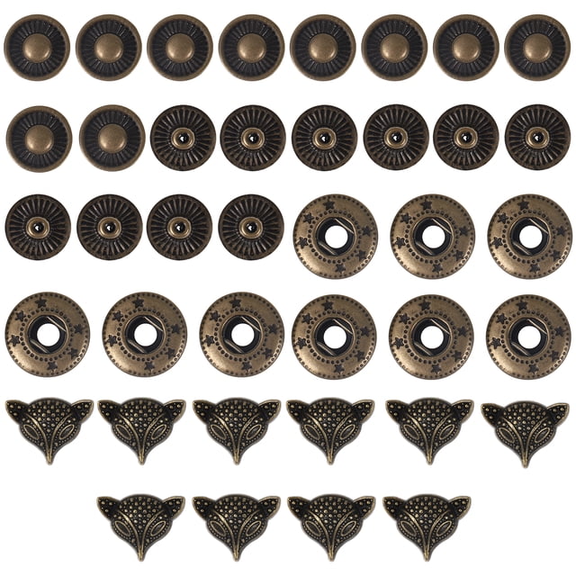 10 sets of DIY SNAP SERPERSTERS Botones de reparación de ropa DIY Botones de aleación de artesanía