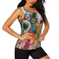thumbnail image 2 of Lsque Abstract Colorful Dripping Circles Printed Workout Tank Tops for Women, Athletic Sports Tank Tops, Compression Sleeveless Dry Fit Shirts,Sleeveless Yoga Shirt-Small, 2 of 9