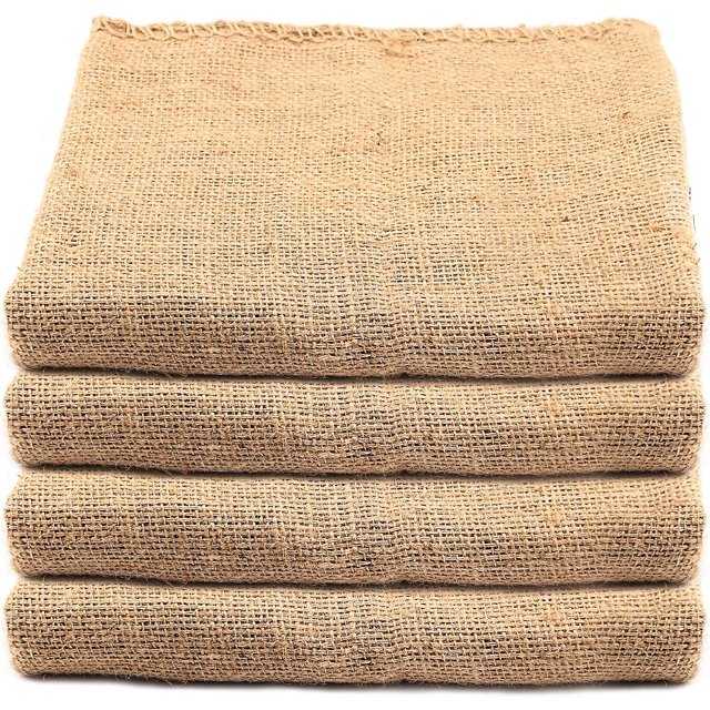 Paquete de 4 bolsas de arpillera de 40 x 24 pulgadas, sacos de arpillera grandes de grado alimenticio para jardinería, bolsas de cultivo de plantas, bolsas de carreras de sacos de patatas para ju