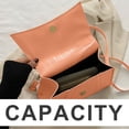 thumbnail image 3 of Artificial leather purses and handbags, one-shoulder crossbody bag with stone pattern. - pink, 3 of 5