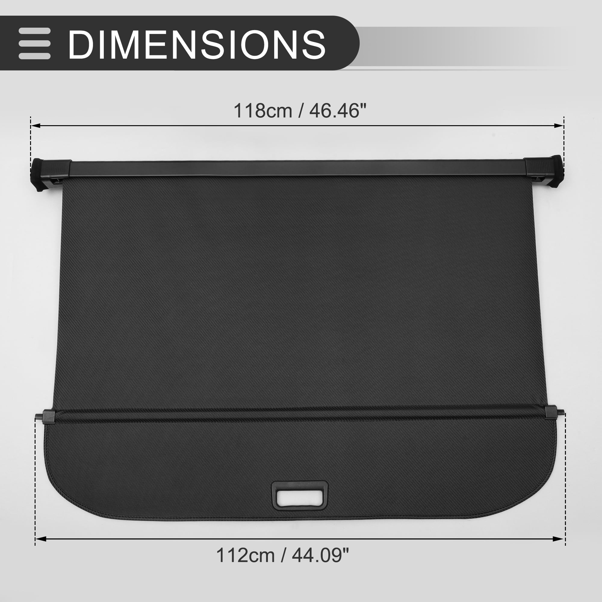 Unique Bargains Retractable Cargo Cover for Audi Rear Trunk Shelf Shield Shade Black