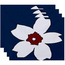 Simply Daisy 18" x 14" Floral Print Placemats, Set of 4