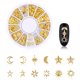 thumbnail image 2 of Decoraciones de manicura Luna Estrellas Remache Japonés Ahuecado Aleación Clavo Decorativo yeacher  Remache decorativo, 2 of 7