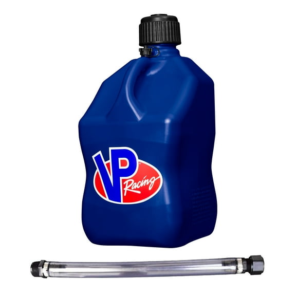 VP Racing Fuels 5.5 Gallon Motorsport Utility Jug and 14 Inch Hose, Blue