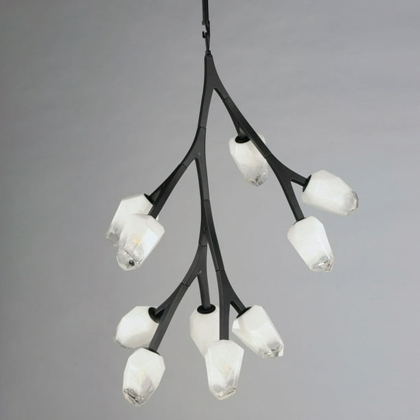 37.5 Inch 40W 10 Led Pendant-Black Finish -Traditional