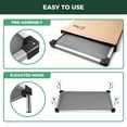 thumbnail image 5 of FXW TitanNest Chew-Proof Elevated Dog Bed, Raised Cot for Indoor/Outdoor/Camping Use, Durable & Washable Padded Pet Bed for Large Dogs, 47.0" L x 29.0" W x 7.3" H, Gray, 5 of 7