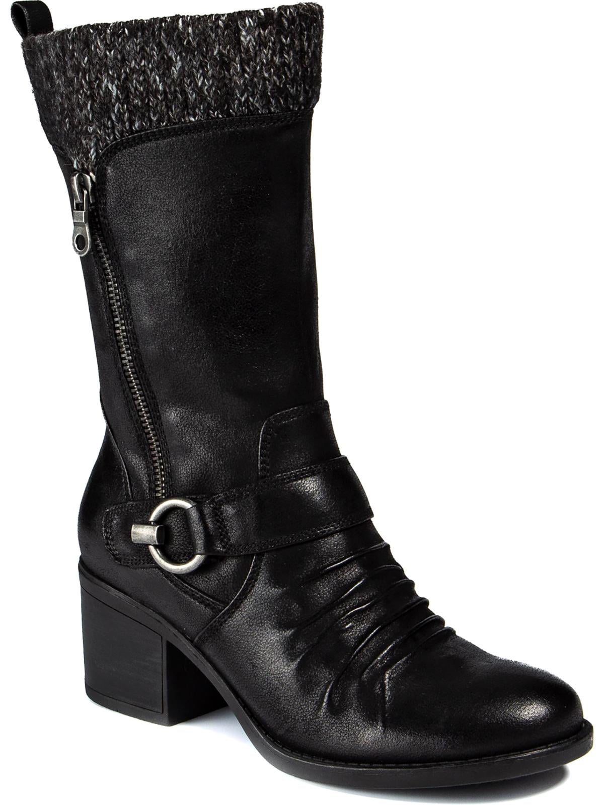 Bare Traps Womens Wylla Leather Closed Toe Mid-Calf Fashion Boots