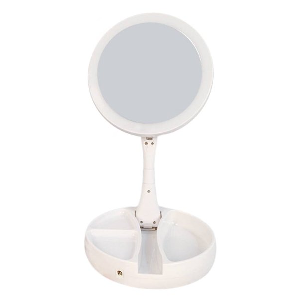 Hi Fancy Portable Led Lighted Makeup Mirror Vanity Compact Women Pocket Mirrors Cosmetic Hand Mirror 10x Magnifying Glasses Walmart Com