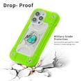 thumbnail image 2 of for iPhone 12 mini Case with Ring Stand, Heavy Duty Military Grade Rugged Shockproof Silicone Rubber Magnetic 360 Ring Kickstand Holder Case for Women Girls For iPhone 12 mini, Green, 2 of 6