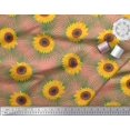 thumbnail image 3 of Soimoi Rayon Crepe Fabric Leaves & Sunflower Floral Fabric Prints by Yard 46 Inch Wide, 3 of 3