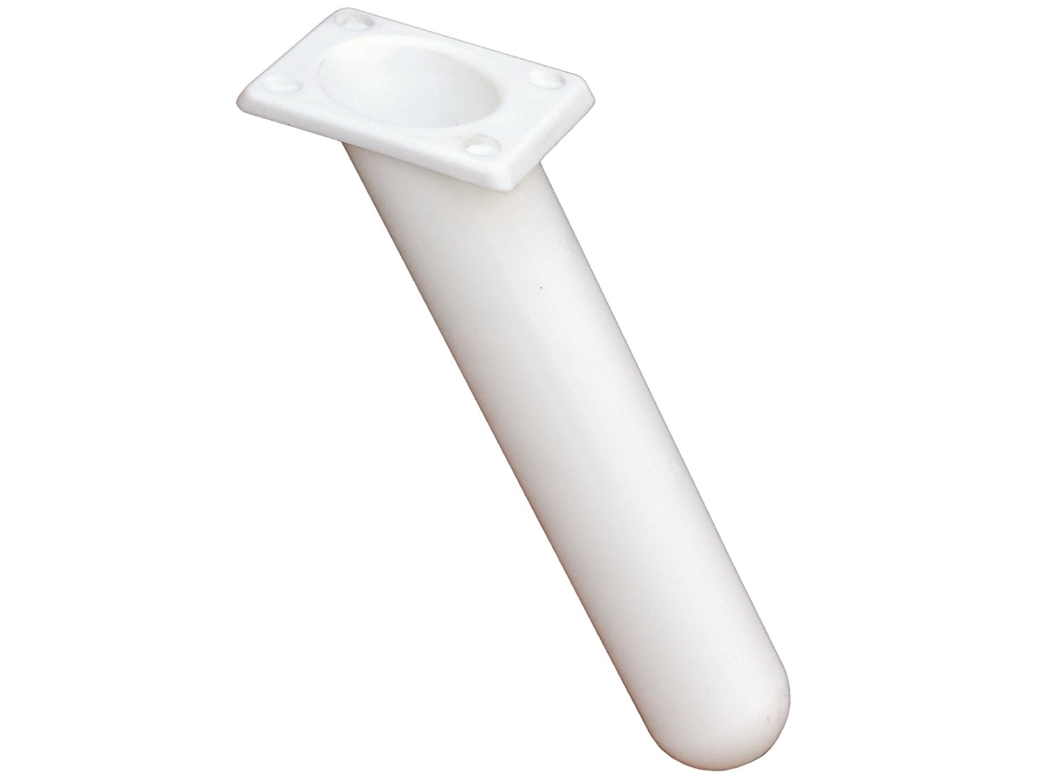 Marine White Plastic Rod Holder for Boats, Flush Mount , Flush mount