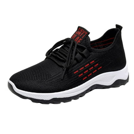 

GNEIKDEING Breathable Comfortable Flying Woven Sneakers Hiking Shoes Ladies Casual Shoes Gift on Clearance